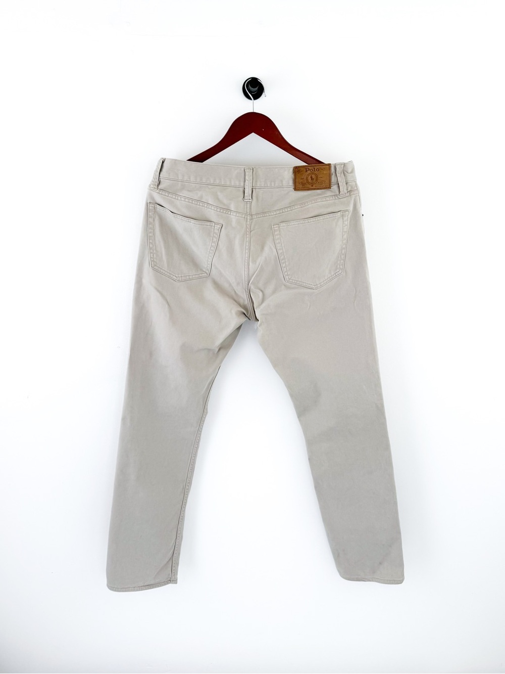 Polo Ralph Lauren Slim Straight-Leg Twill Pants in Light Taupe Khaki 32x32 Men's - Picture 5 of 11